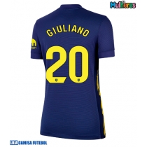 Camisa de Futebol Atletico Madrid Giuliano Simeone #20 Equipamento Secundário Mulheres 2025-26 Manga Curta